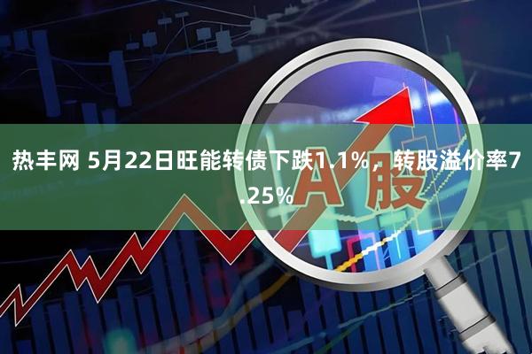 热丰网 5月22日旺能转债下跌1.1%，转股溢价率7.25%